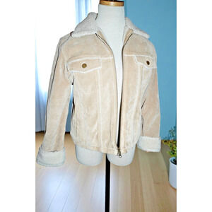 Sans Souci 100% Genuine Suede Sherpa Lined Jacket – Size M